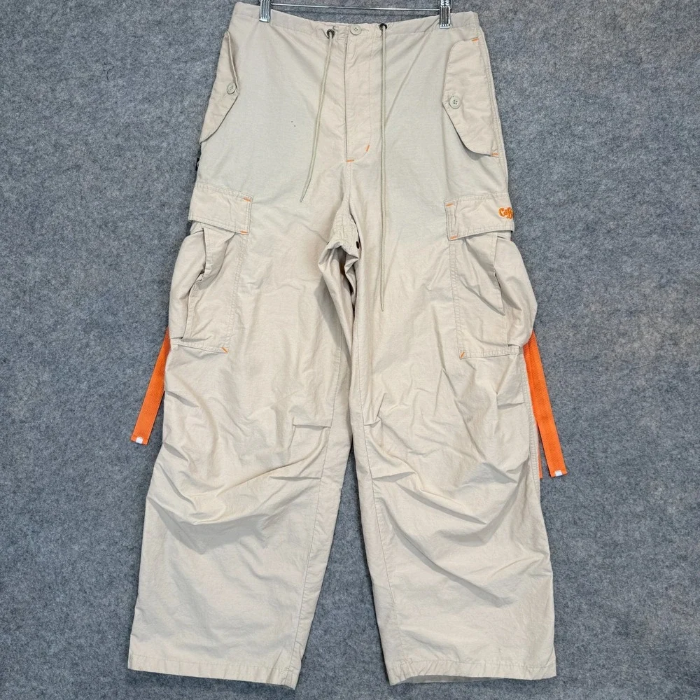 Vintage Caffeine Nylon Blend Cargo Pants Adult XS (29x30) Rave Skater Techno 90s